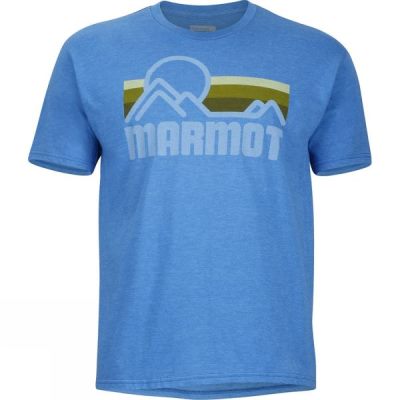 Tee Marmot Marmot Coastal Manga Corta Hombre - Azules - Chile XLC908475